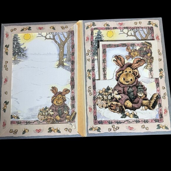 Vintage Boyds Bears Stationary folder 15 Moose Notes w/ 10 Envelopes - Picture 2 of 9